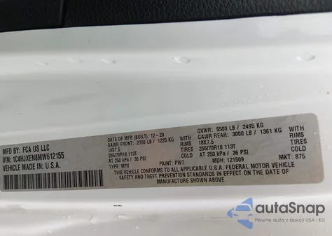 2021 Jeep Wrangler Unlimited Sahara 4X4 from USA, damaged, VIN 1C4HJXEN8MW612155